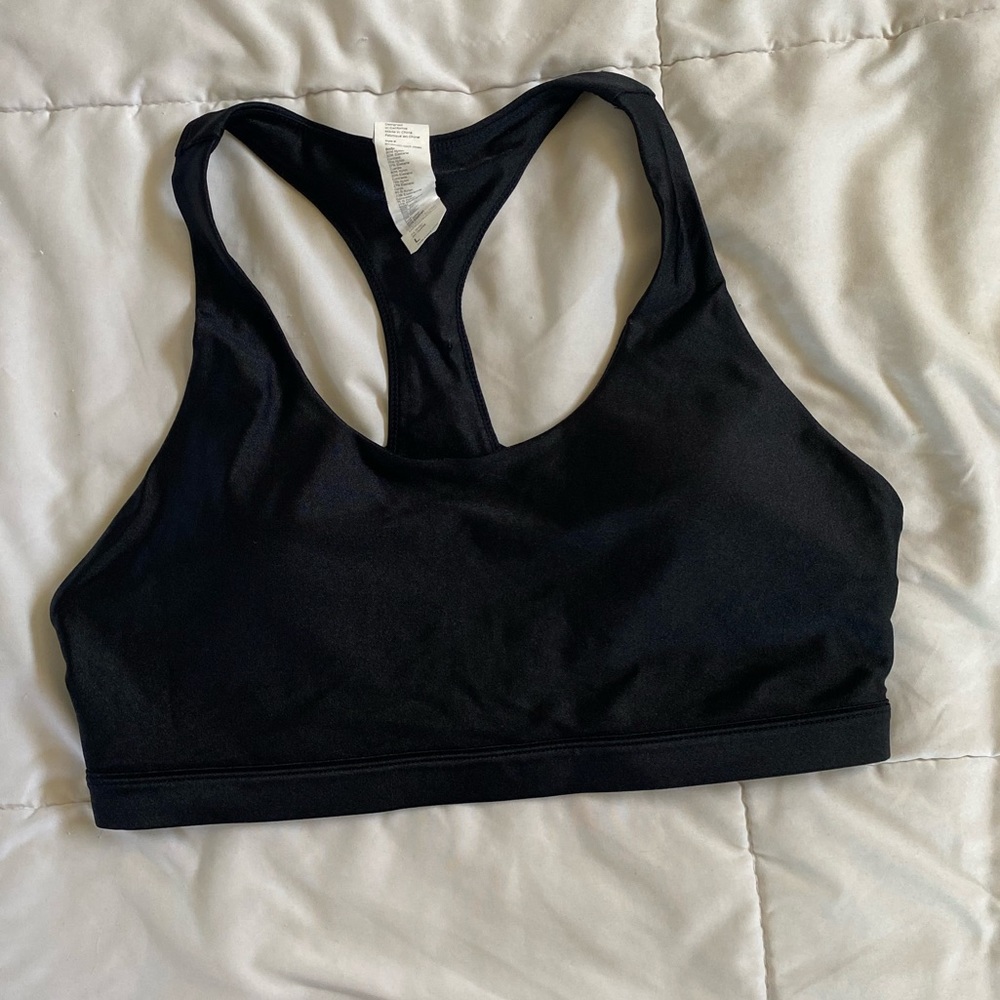 Cute black fabletics sports bra